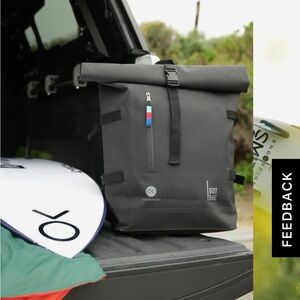 Outerknown & GOT BAG Rolltop backpack black, NWT